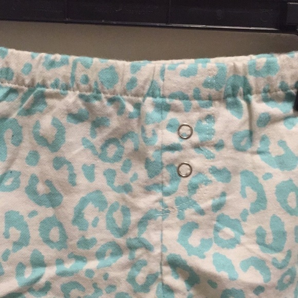Forever 21 Blue And White Leopard Print Ruffle Hem Sleep Short. NWOT - Picture 2 of 6